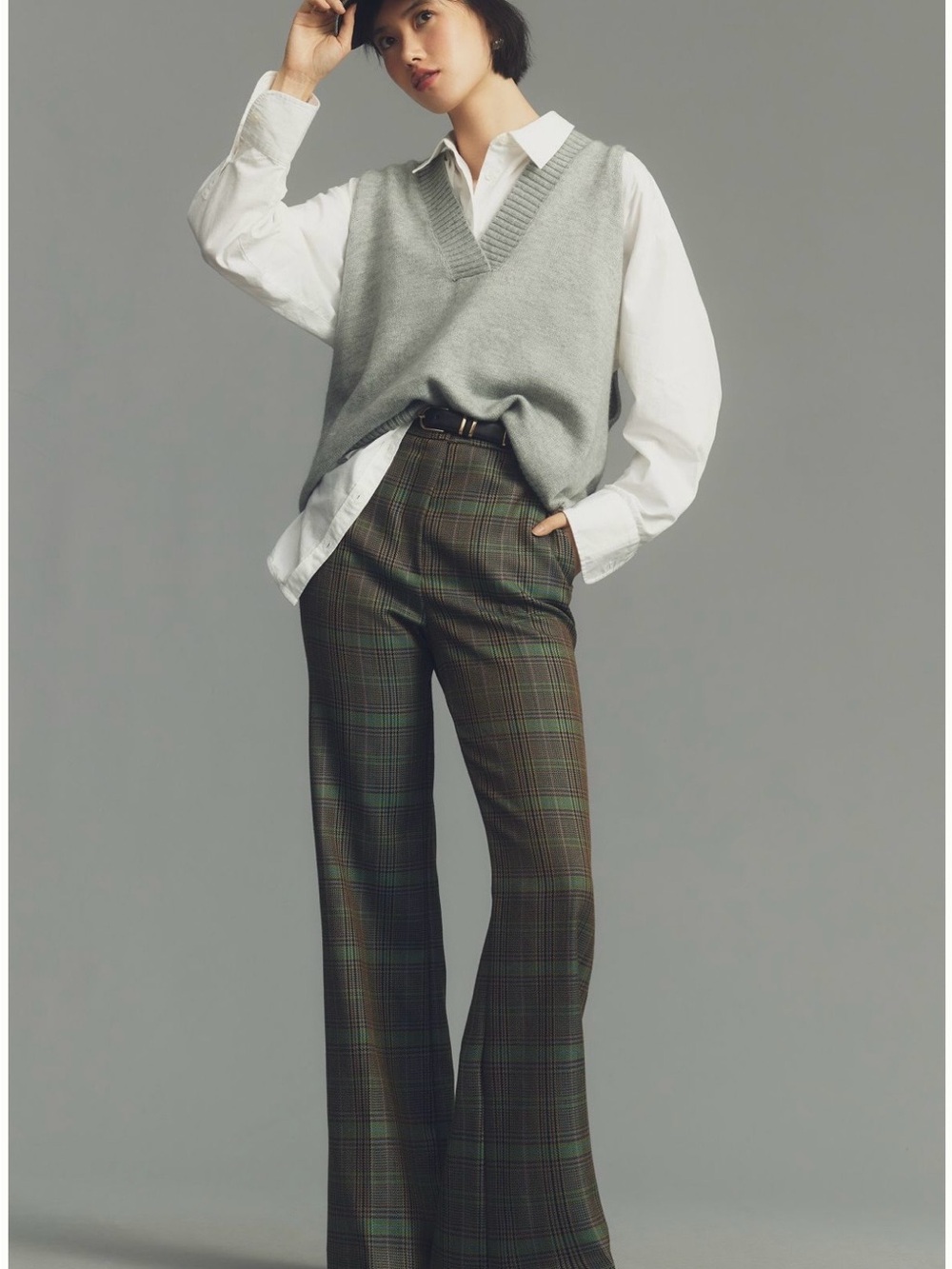 Beatrice .b Wales Wool Trousers Plaid Multi - US Size 4